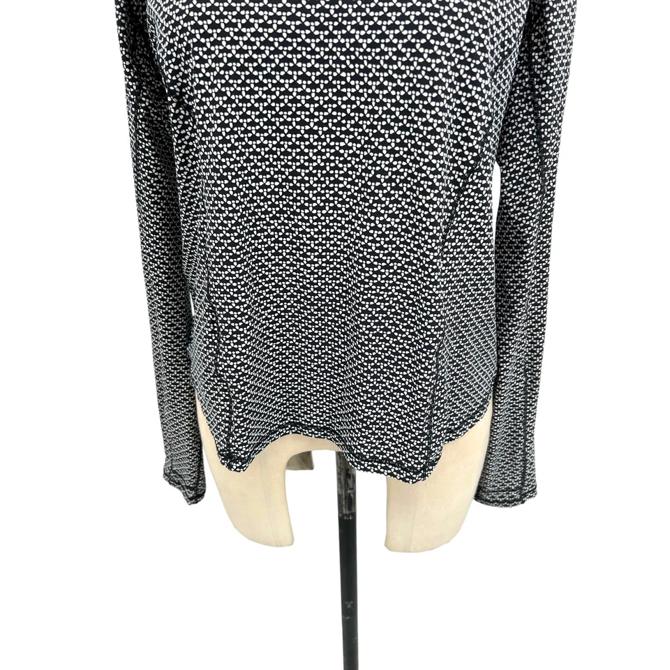 Lululemon On Pace Long Sleeve Monochromic Black Size 10 - Image 3 of 4