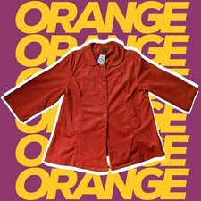 Deadstock NWT Vintage 70s Gold Flava Funky Corduroy Swing Jacket - orange - 16