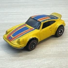 Vintage 1974 Hot Wheels Redline Porsche Carrera Yellow Flying Colors Hong Kong