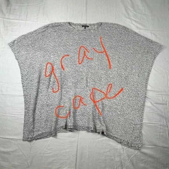 Poncho Eileen Fisher Capa Mujer Grande Suave Mezcla Tencel Lyocell Foto 2 de 4