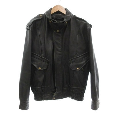 NANKAI leather jacket riders single padding cowhide with liner L black black UO 