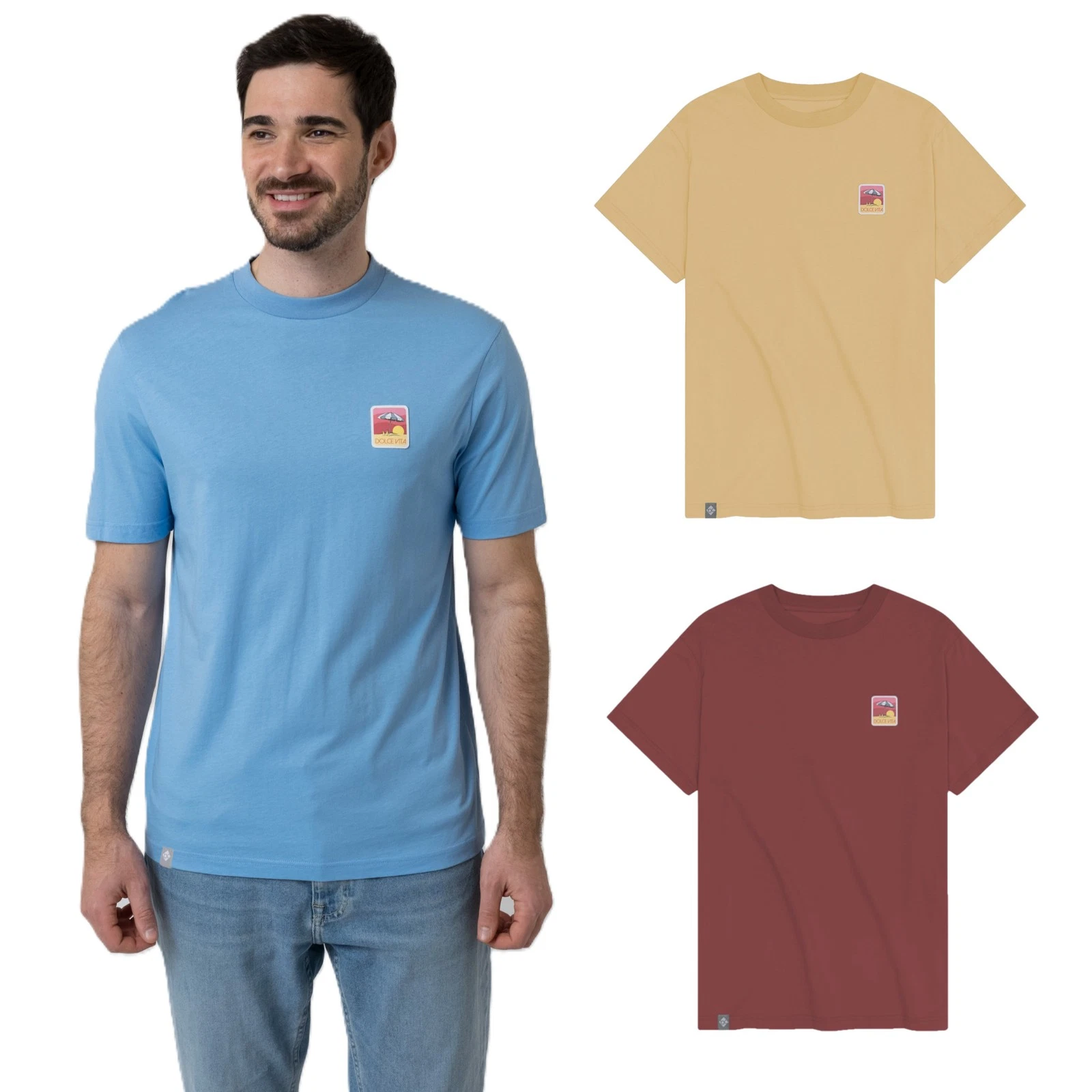 Bavarian Caps Dolce Vita Graphic Webpatch Organic Cotton T-Shirt Men Regular Fit