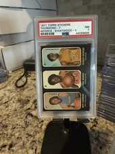 1971 TOPPS STICKERS NATE THURMOND-EARL MONROE-HAYWOOD HOF PSA 7