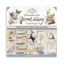 Stamperia Create Happiness SECRET DIARY 8x8 Paper Pad 10 Sheets SBBS103