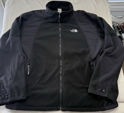 THE NORTH FACE Mens XXL Vintage Pamir Windstopper Fleece Jacket Black Full Zip