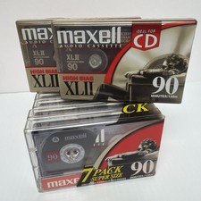 Lot of 9 Maxell UR 90 7 XLII 2 Blank Audio Cassette Tapes New Sealed