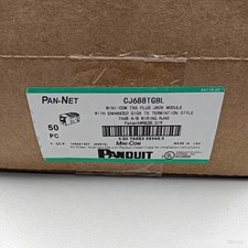GENUINE Panduit Giga TX Cat6 jack White CJ688TGIW BOX OF 50. Free shipping  