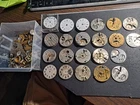 Lot of Vintage American WALTHAM Pocket Watch Movement Parts Etc. As Shown!