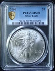 2000 1oz Silver American Eagle Dollar - PCGS MS 70 - Gold Shield