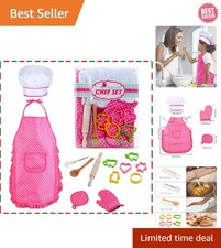 Durable Kid-Friendly Cooking Set - 13 Pcs Chef Role Play for Creative Girls