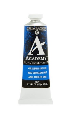 Grumbacher Academy Oil Paint, 37 ml/1.25 oz, Cerulean Blue Hue,Stamps