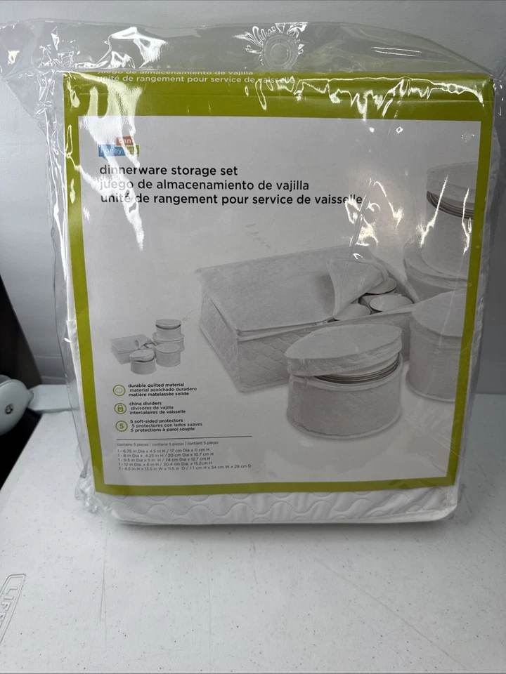 Juego de almacenamiento de vajilla 5 piezas blanco NUEVO en paquete original Honeycando Foto 4 de 4