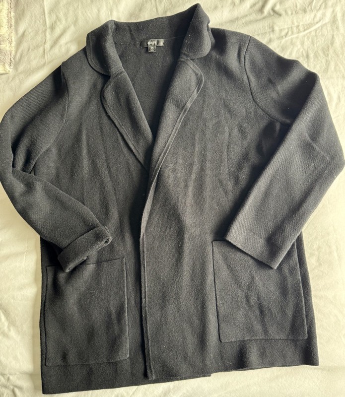 J. Crew Gray Knit Jacket - Women's Sz XS - Open Blazer Style
