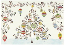 Watercolor Ornament Tree Deluxe Boxed Holiday Cards (Christmas Cards, Greeting C