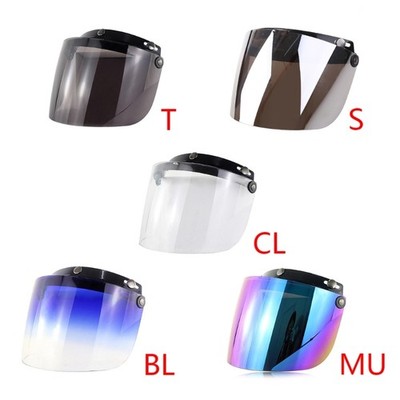 3-Snap visors Len Shield for Motorbike Helmet Flip Up Down Open Face Anti