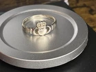 Vintage Sterling Silver 925 Irish Claddagh Ring Size L Hallmarked Makers Mark
