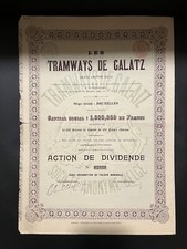 1900 Bond, Tramways de Galatz - Strassenbahn in Galati sehr dekorativ und selten