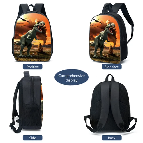 Kids Schoolbag 3D Cartoon Dinosaur Boys Backpack Dinosaur Backpack Schoolbag US - Bild 14 von 45