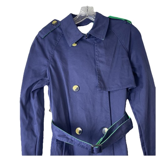 Phillip Lim Navy/Green Women’s Trench Coat for Target 20th Anniversary Sz XS - Picture 3 of 16