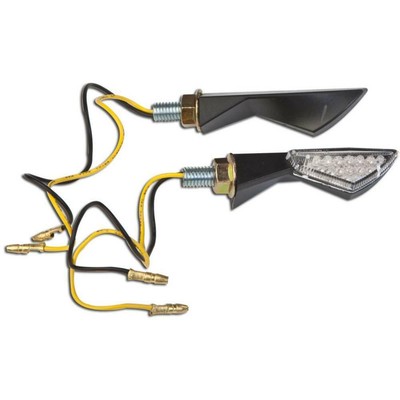 PAIR OF BLACK SMILE WITH LEDS APPROVED ARROWS