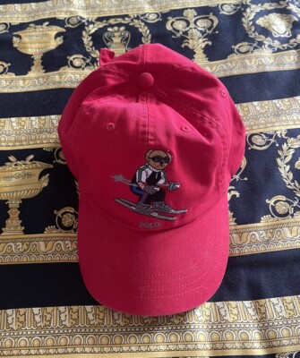 Polo Ralph Lauren Men Alpine Polo Ski Bear Cap Red Hat One