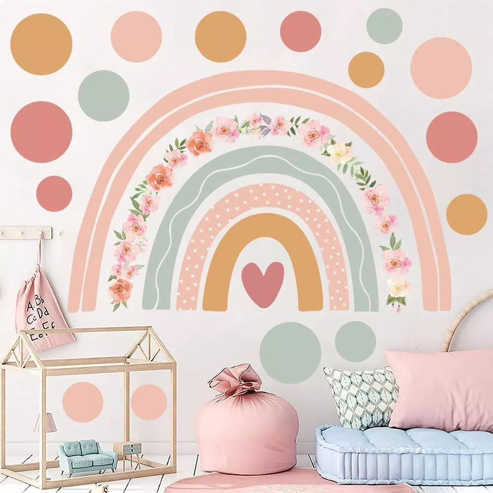 Rainbow wall decals deals