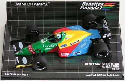 WOW EXTREMELY RARE Benetton B188 Ford #19 Nannini Imola 1988 1:43