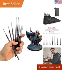 Kolinsky Sable Set Brushes for Miniature Painting Modeling Pieces Fine Detail...