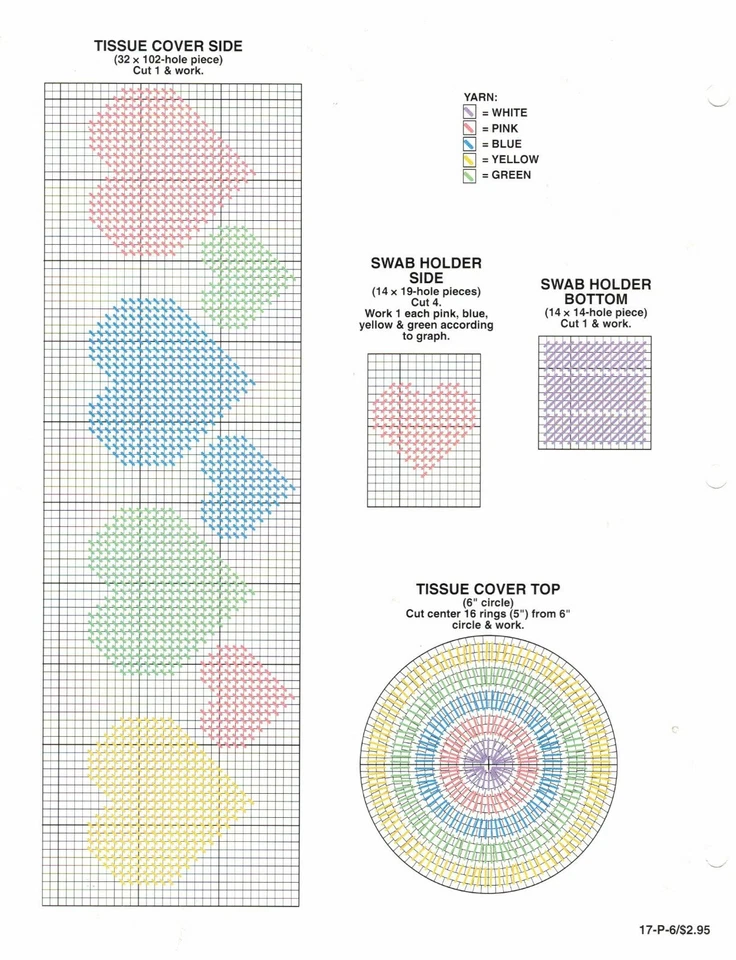 Conjunto de banheiro Hearts padrão de lona plástica por Annie's Attic - Imagem 2 de 2