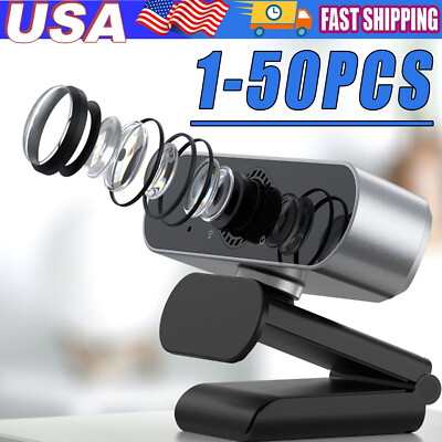 1080P Full HD USB Webcam for PC Desktop,Laptop Web Camera with Microphone Lot