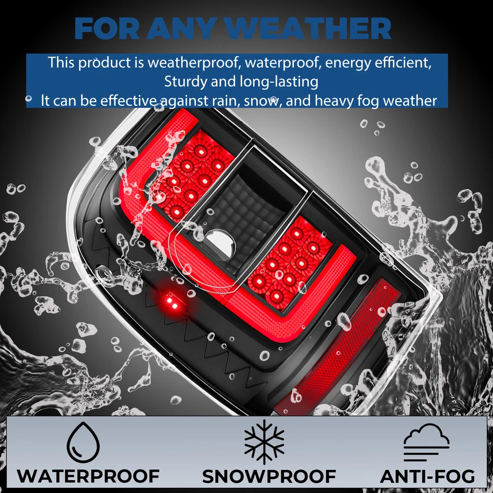 Luces traseras lentes transparentes carcasa negra barra de luz LED C para Ford Ranger 2001-2011 Foto 4 de 4