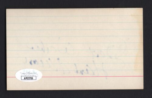 Hank Aaron Atlanta Braves Autographed 3x5 Index Card JSA COA - Picture 3 of 4