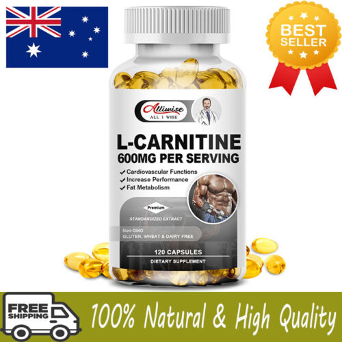 L-Carnitine Capsules 600mg Fat Metabolism,Increase Performance,Support Focus - Photo 1/10