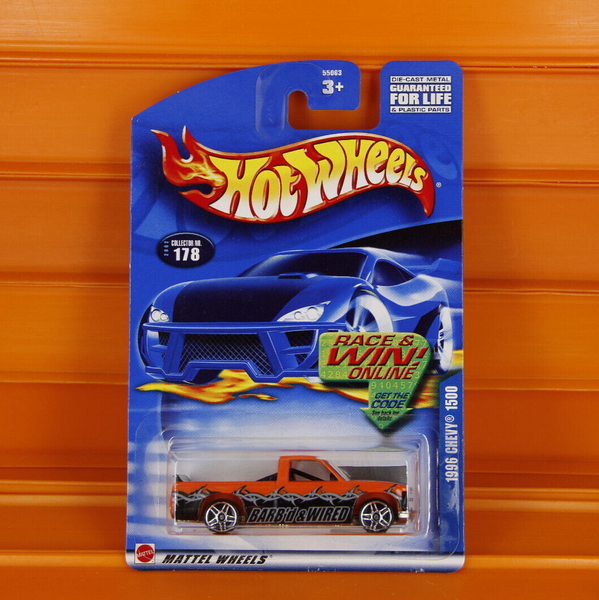 Hot Wheels - 2002 - 1996 Chevy 1500 - Open Stock - 178/240 ** Race & Win Card **-image