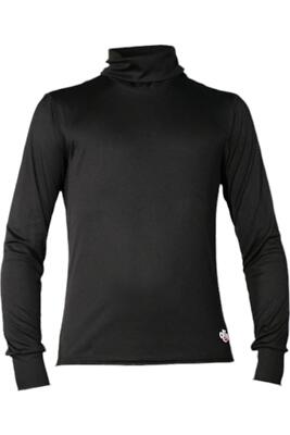 Hot Chillys Youth Peachskins Turtleneck Relaxed Fit Base Layer Black