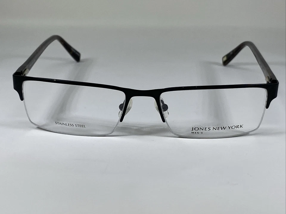 Marco de anteojos para hombre Jones New York J334 nos negro mate medio borde 55-17-145 Foto 2 de 4