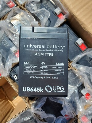 UPG UB645 Universal Power Group D5733 6V 4.5Ah AGM Battery 