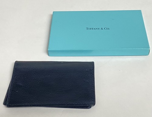 Tiffany \u0026 Co Leather Card Holder w/ Box 