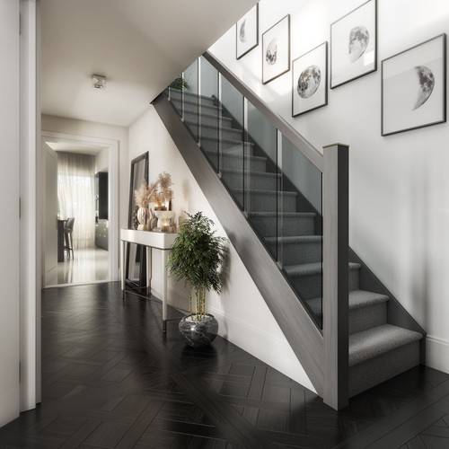 Vision Glass Panel for Rake Stairs or Landing Staircase 8x300mm - Picture 11 of 19