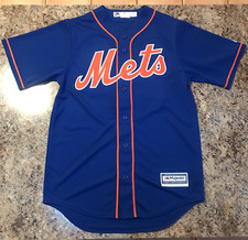 Majestic Jacob deGrom New York Mets Jersey Cool Base Blue Mens Small Stiched