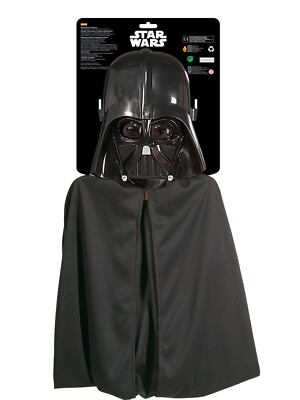 Offizielles Darth Vader Kostüm Maske + Cape Kostüm Star Wars Episode III für Kinder