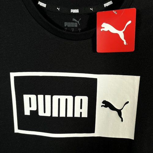 Puma Men's Activewear Tank Top Size S Black/White Regular Fit Sleevesless Shirt - Picture 3 of 4