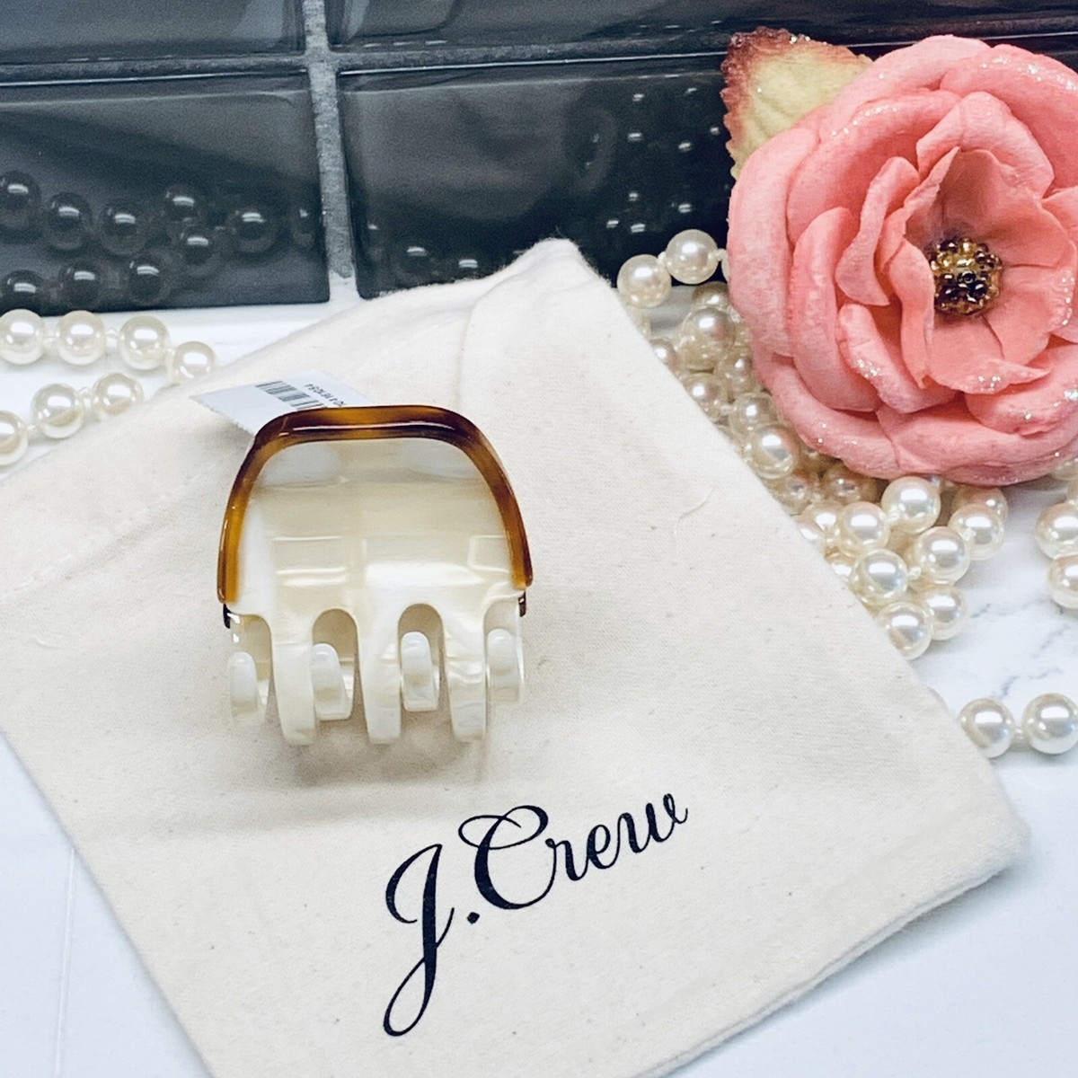 J Crew MEDIUM IVORY CLAW HAIR CLIP (MADE IN FRANCE) RARE | eBay