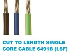 6491B LSF PVC SINGLE CABLES 4mm Brown Blue Green Yellow earth 