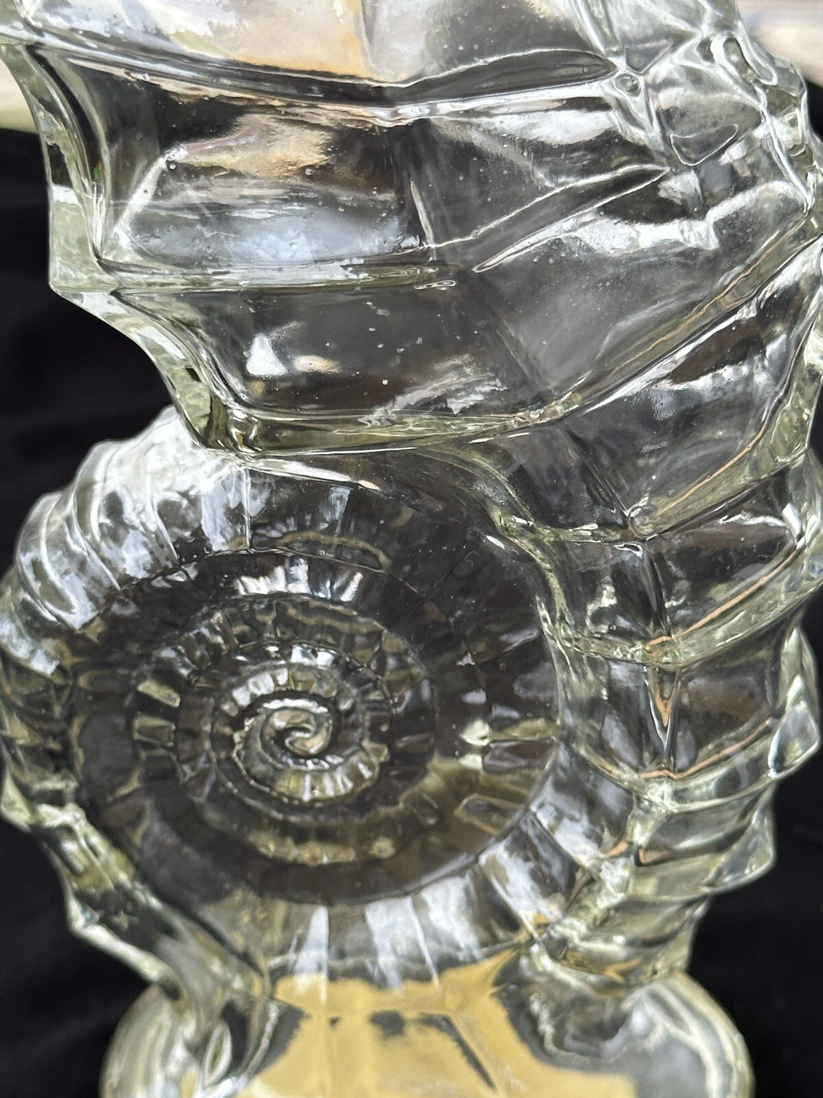 Vintage SEAHORSE NAUTICAL Bottle AVON Art Deco Empty Glass Decanter 9" NICE