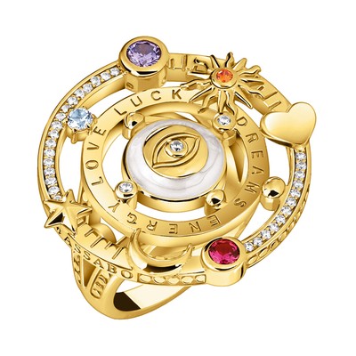 Thomas Sabo Anello Donna Argento 925 Con Zirconia Cubica Blu - Modello TR2380-166-1, Stile Solitario