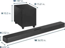 Insignia 2.1-Channel Soundbar with Wireless Subwoofer and DTS:Virtual X