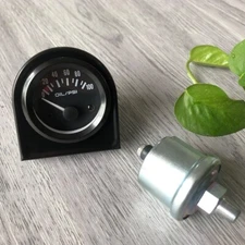 52mm 0-100 PSI Oil Pressure Gauge Oil Press Meter W/ Sensor Instrument Rack 2"