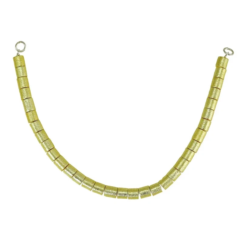 Cuentas de cobre en forma de cilindro de 6X6 mm - Cilindro chapado en oro - chapado en oro cepillado Foto 3 de 3