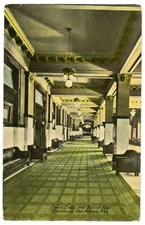 Postcard - San Antonio, Texas, St. Anthony's Hotel Grand Lobby & Peacock Alley